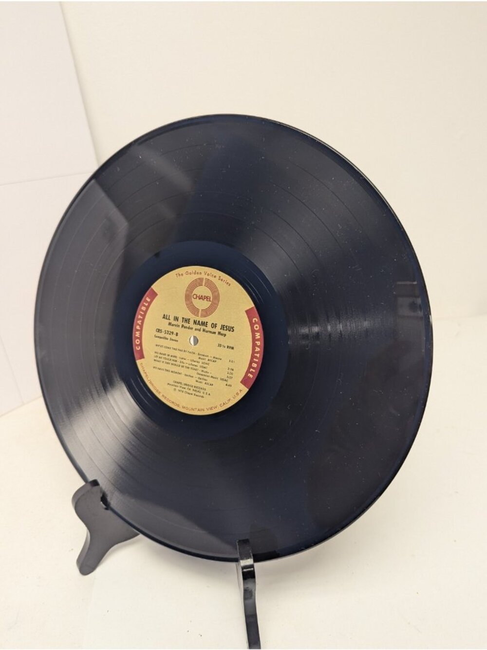All In The Name Of Jesus S-5329 Ponder And Harp Chapel Records Vinyl Golden - Picture 3 of 14